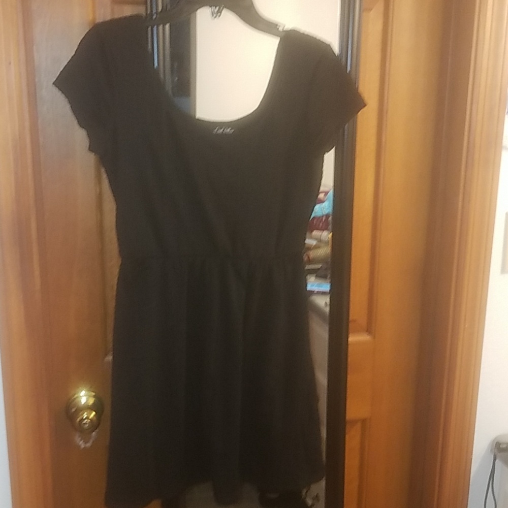 Scoop neck little black dress